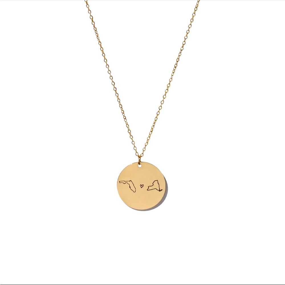 New ✨ Long Distance State Coin Necklace - Picture 8 of 8